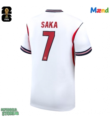 England Bukayo Saka #7 Replika Hjemmebanetrøje VM 2026 Kortærmet